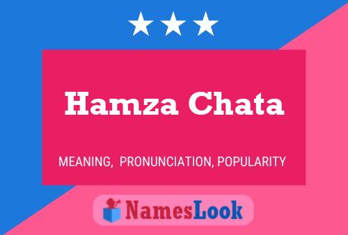 Hamza Chata Name Poster