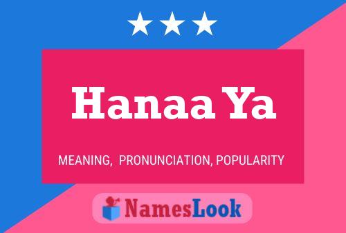 Hanaa Ya Name Poster