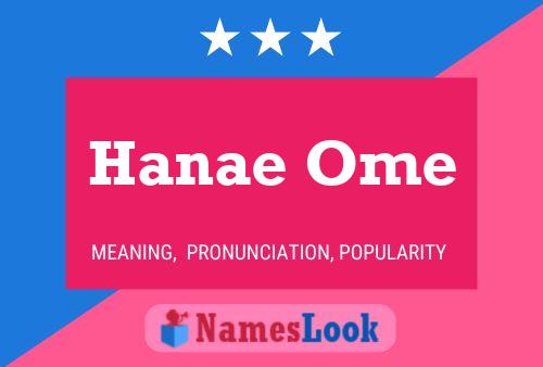 Hanae Ome Name Poster