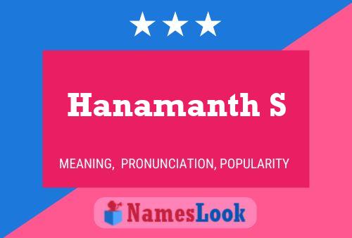 Hanamanth S Name Poster