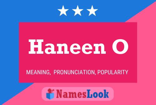 Haneen O Name Poster