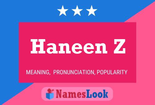 Haneen Z Name Poster