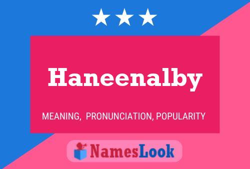 Haneenalby Name Poster