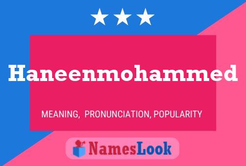 Haneenmohammed Name Poster