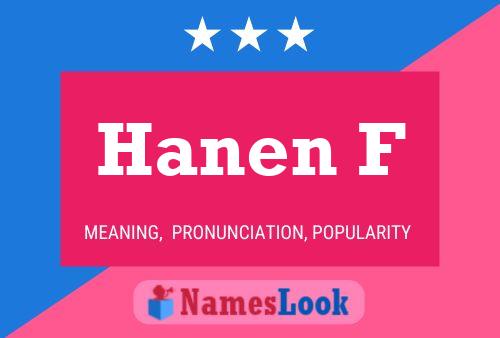 Hanen F Name Poster