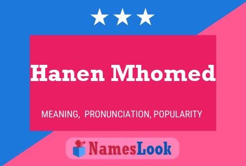 Hanen Mhomed Name Poster