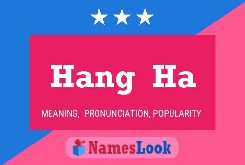 Hang  Ha Name Poster