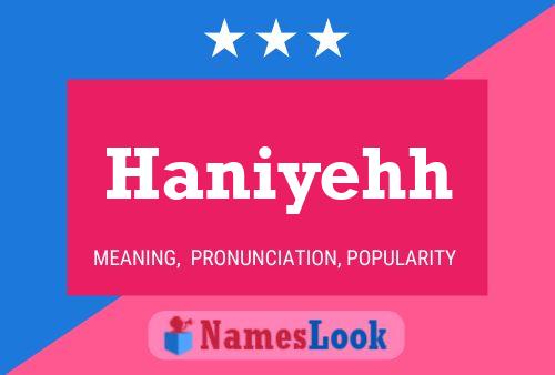 Haniyehh Name Poster