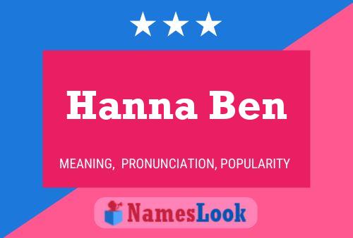 Hanna Ben Name Poster