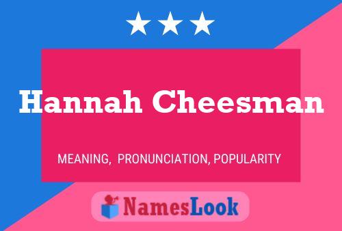 Hannah Cheesman Name Poster