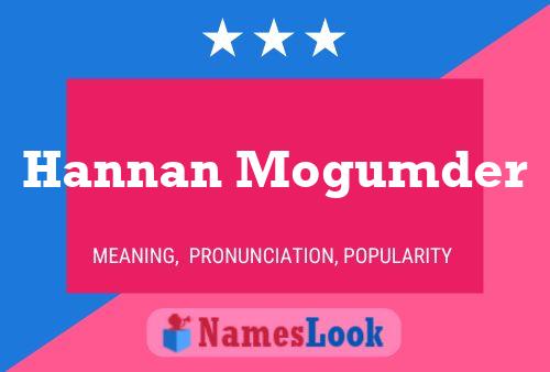 Hannan Mogumder Name Poster