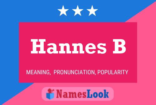 Hannes B Name Poster