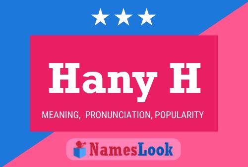 Hany H Name Poster