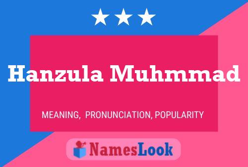 Hanzula Muhmmad Name Poster