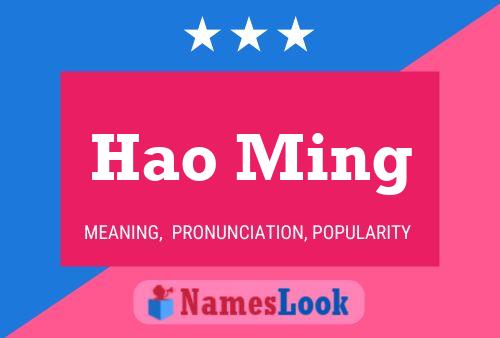 Hao Ming Name Poster