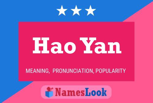 Hao Yan Name Poster