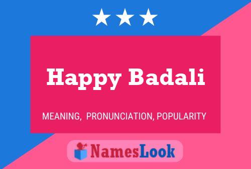 Happy Badali Name Poster