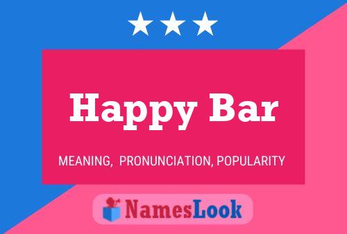 Happy Bar Name Poster