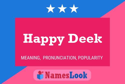 Happy Deek Name Poster