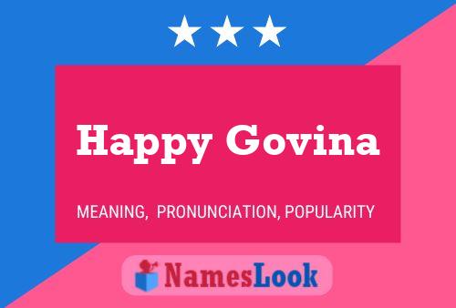 Happy Govina Name Poster