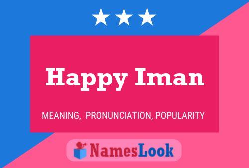 Happy Iman Name Poster