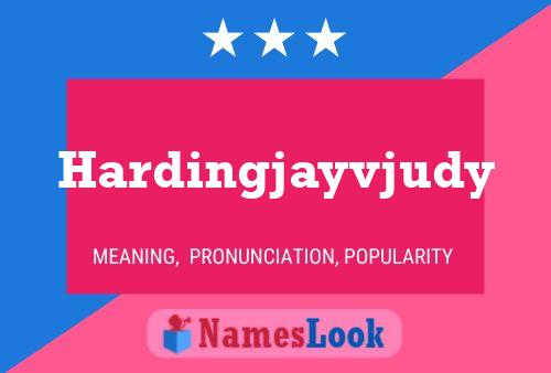 Hardingjayvjudy Name Poster