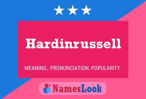 Hardinrussell Name Poster