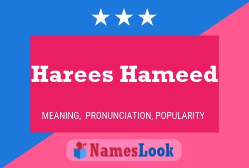 Harees Hameed Name Poster