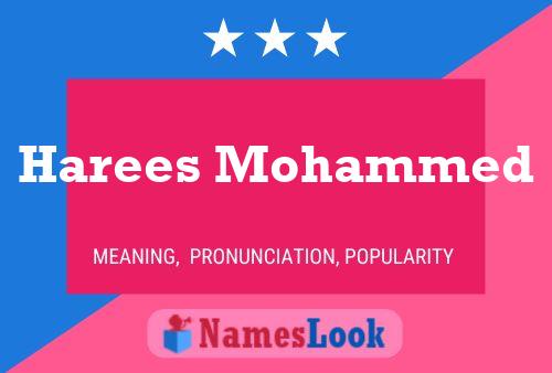 Harees Mohammed Name Poster