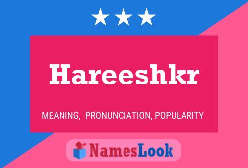 Hareeshkr Name Poster