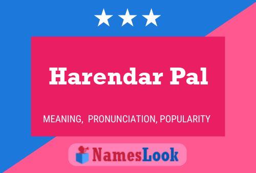 Harendar Pal Name Poster