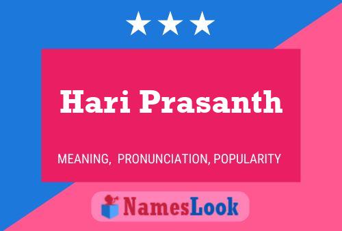 Hari Prasanth Name Poster