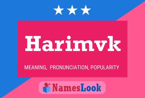 Harimvk Name Poster