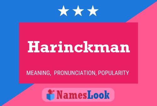 Harinckman Name Poster