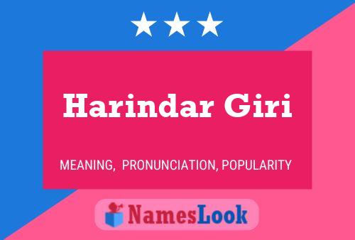 Harindar Giri Name Poster