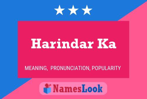 Harindar Ka Name Poster