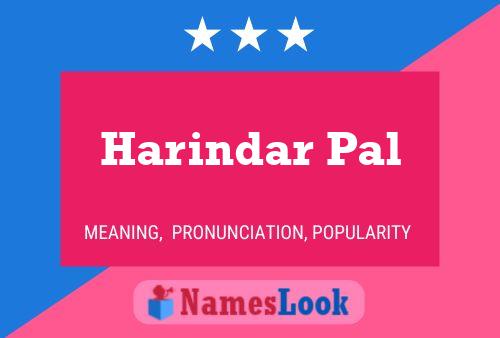 Harindar Pal Name Poster