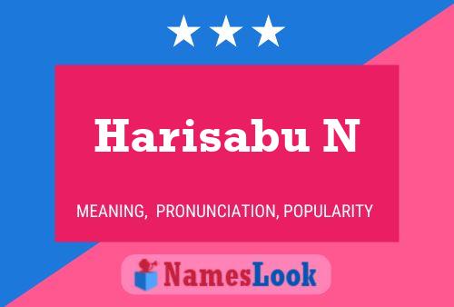 Harisabu N Name Poster