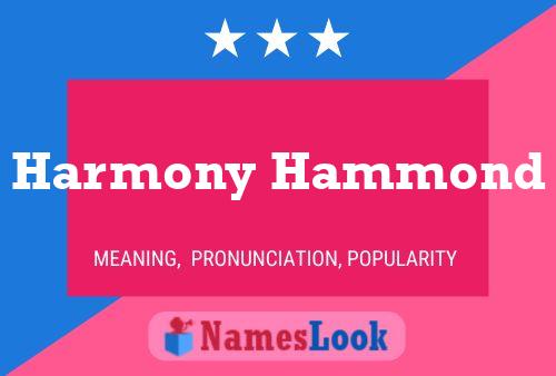 Harmony Hammond Name Poster