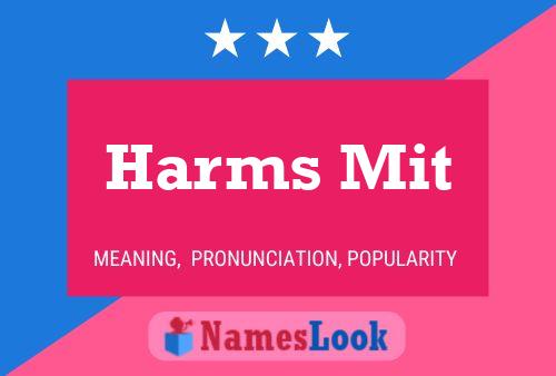 Harms Mit Name Poster