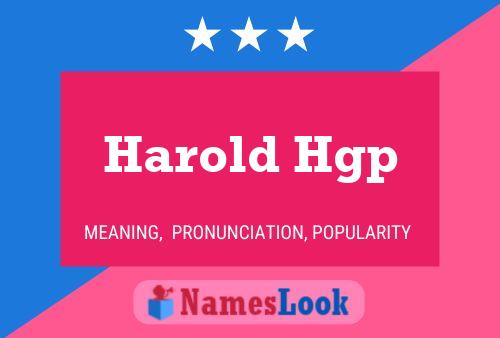 Harold Hgp Name Poster