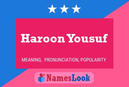 Haroon Yousuf Name Poster