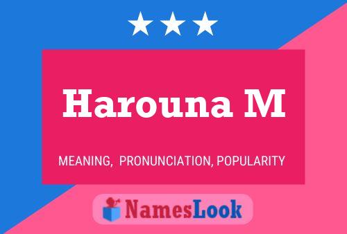 Harouna M Name Poster