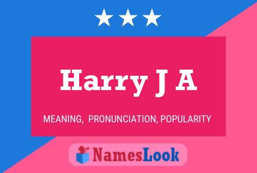 Harry J A Name Poster