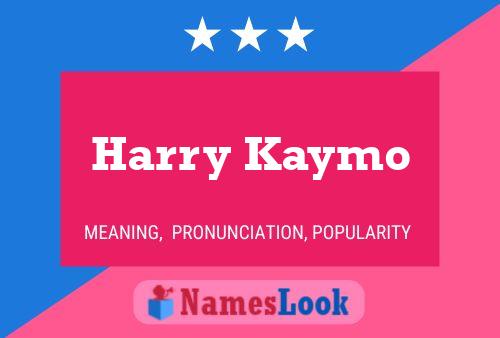 Harry Kaymo Name Poster