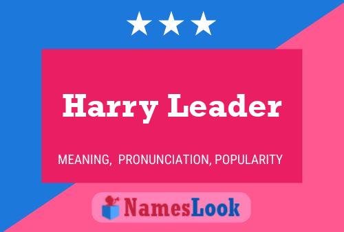 Harry Leader Name Poster