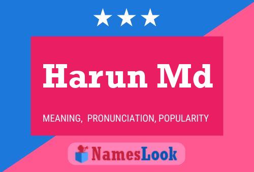 Harun Md Name Poster