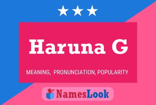 Haruna G Name Poster