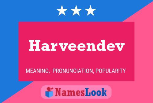 Harveendev Name Poster