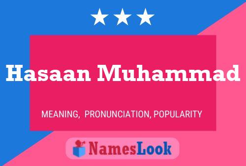 Hasaan Muhammad Name Poster